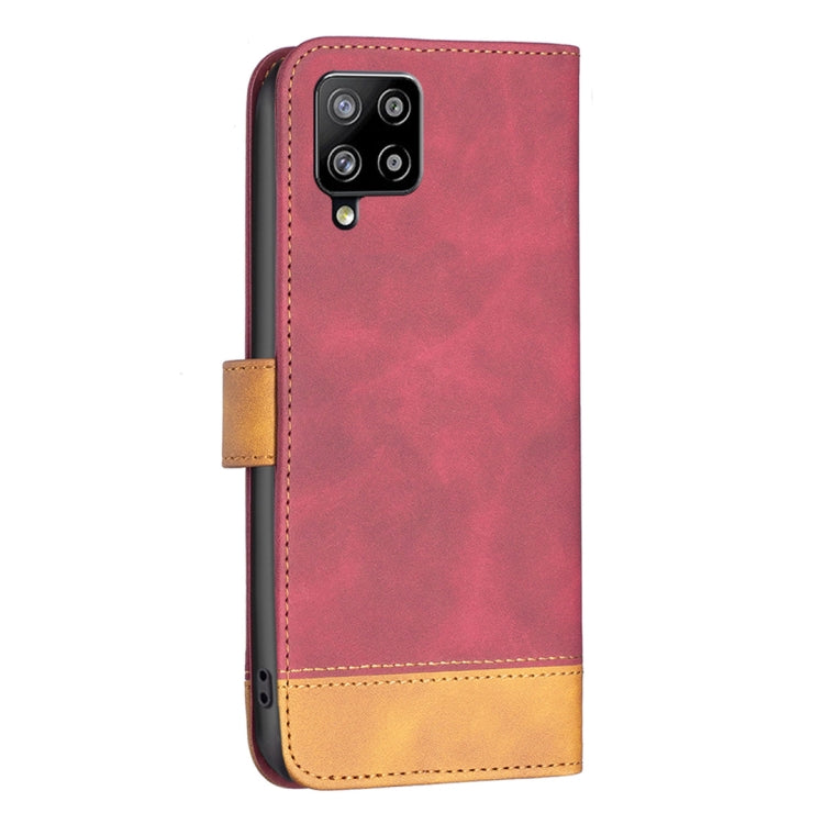 For Samsung Galaxy A42 BF11 Color Matching Skin Feel Leather Phone Case
