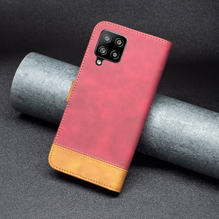 For Samsung Galaxy A42 BF11 Color Matching Skin Feel Leather Phone Case
