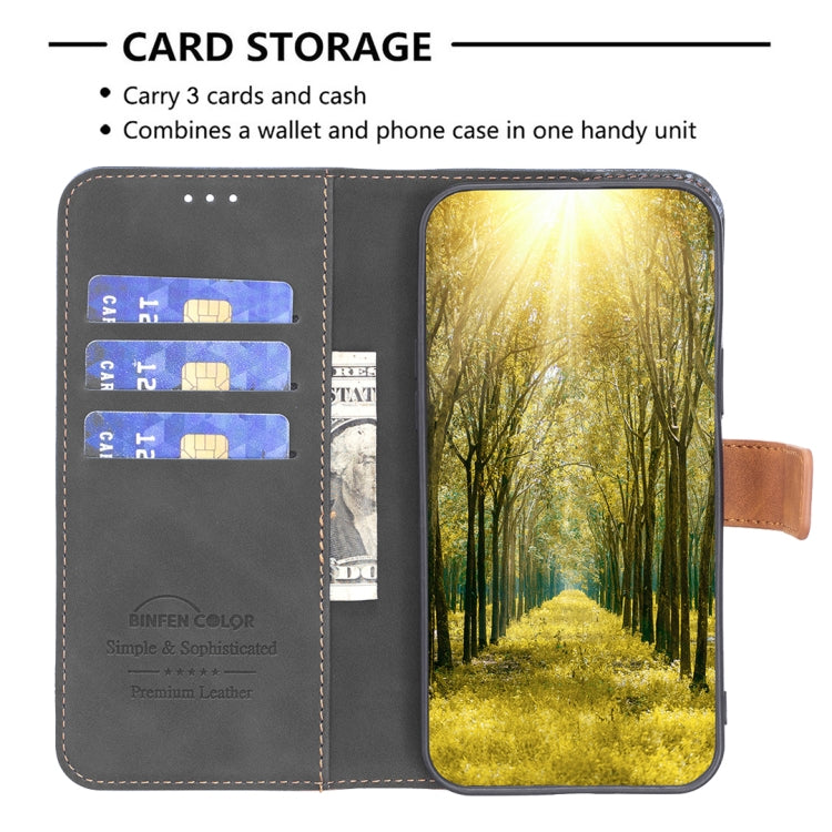 For Samsung Galaxy A73 BF11 Color Matching Skin Feel Leather Phone Case
