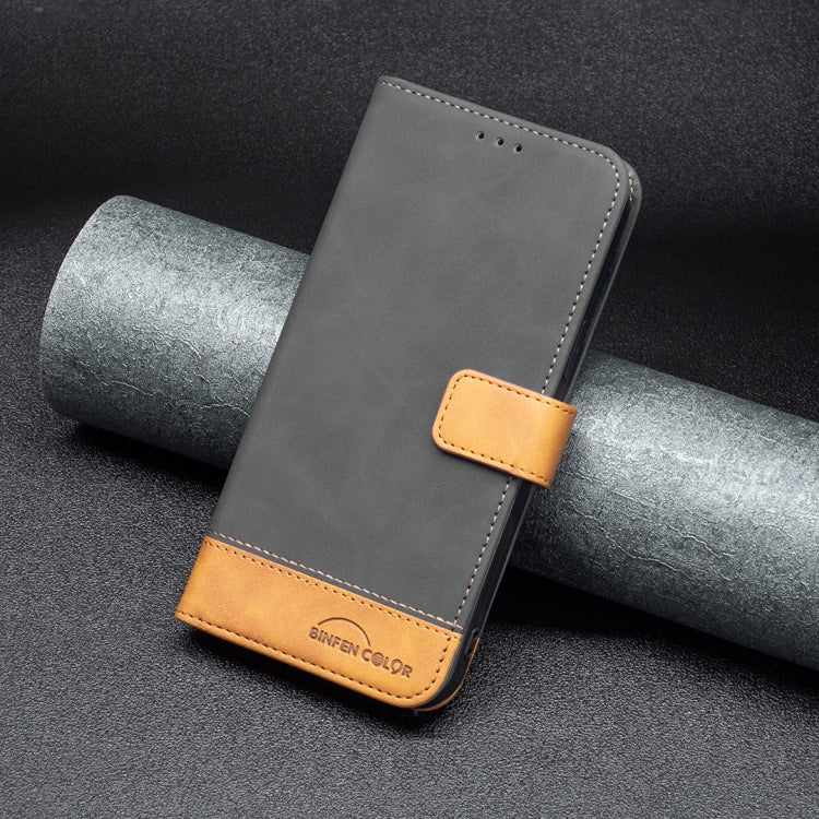 For Samsung Galaxy A73 BF11 Color Matching Skin Feel Leather Phone Case
