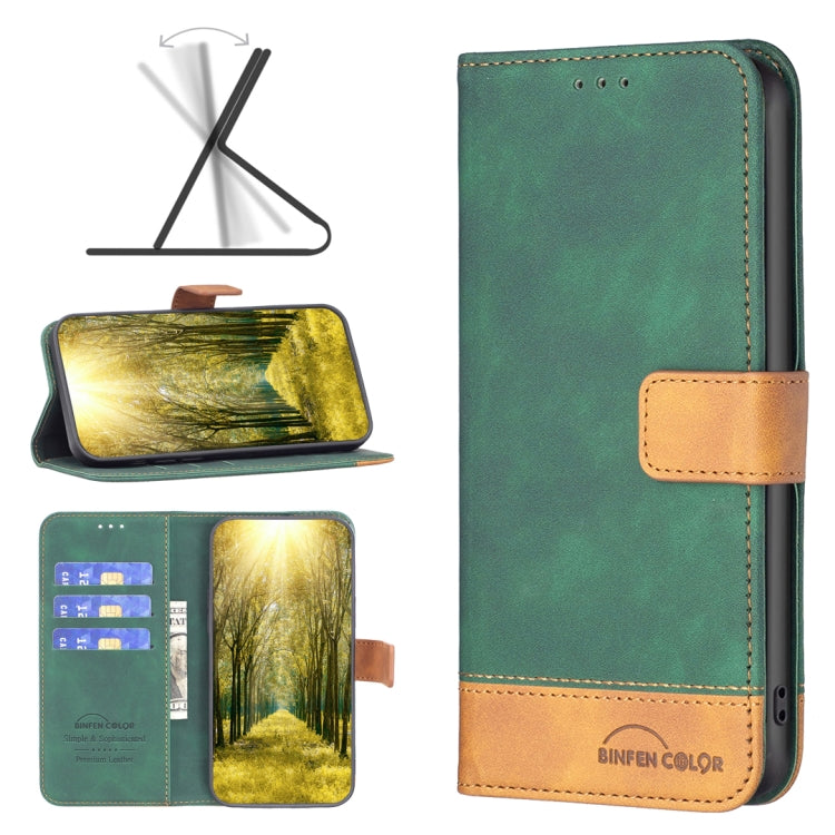 For Samsung Galaxy A73 BF11 Color Matching Skin Feel Leather Phone Case