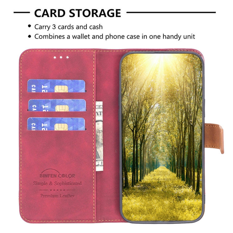 For Samsung Galaxy A73 BF11 Color Matching Skin Feel Leather Phone Case