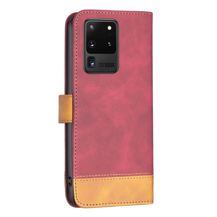 For Samsung Galaxy S20 Ultra BF11 Color Matching Skin Feel Leather Phone Case