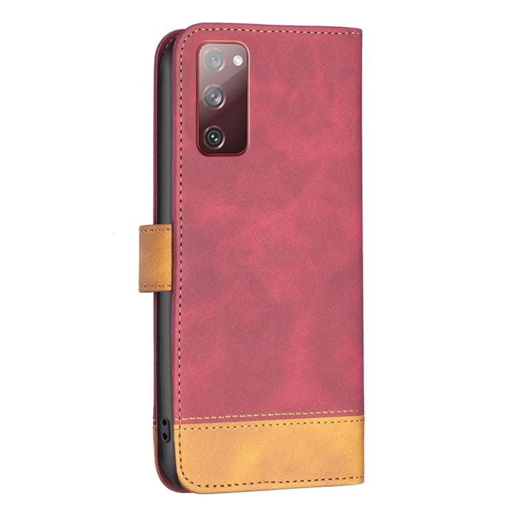 For Samsung Galaxy S20 FE BF11 Color Matching Skin Feel Leather Phone Case