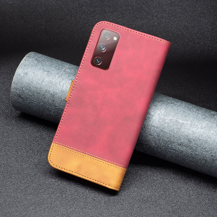 For Samsung Galaxy S20 FE BF11 Color Matching Skin Feel Leather Phone Case