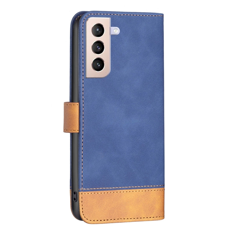 For Samsung Galaxy S21+ 5G BF11 Color Matching Skin Feel Leather Phone Case