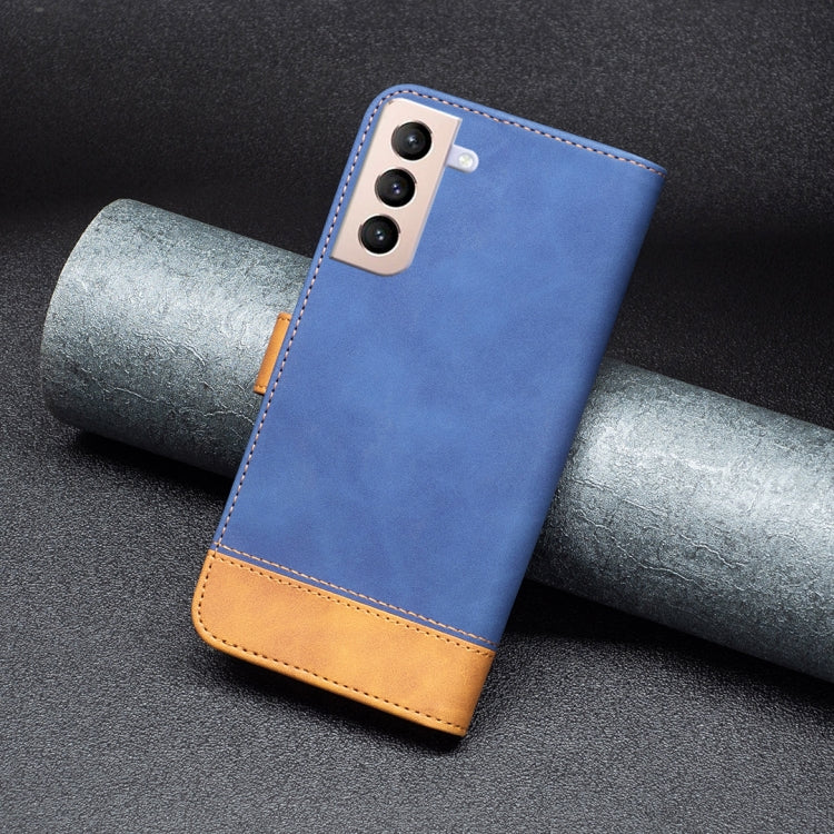 For Samsung Galaxy S21+ 5G BF11 Color Matching Skin Feel Leather Phone Case
