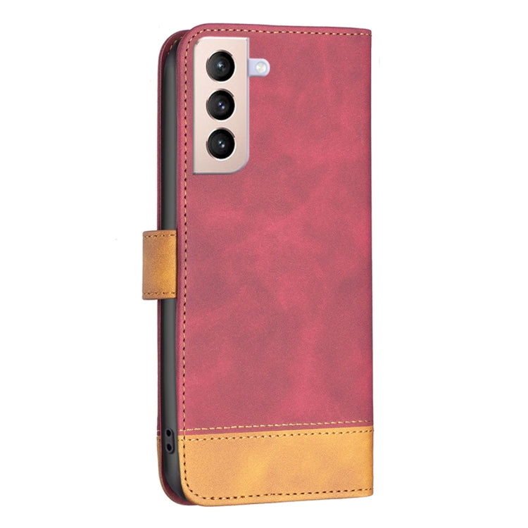 For Samsung Galaxy S21+ 5G BF11 Color Matching Skin Feel Leather Phone Case