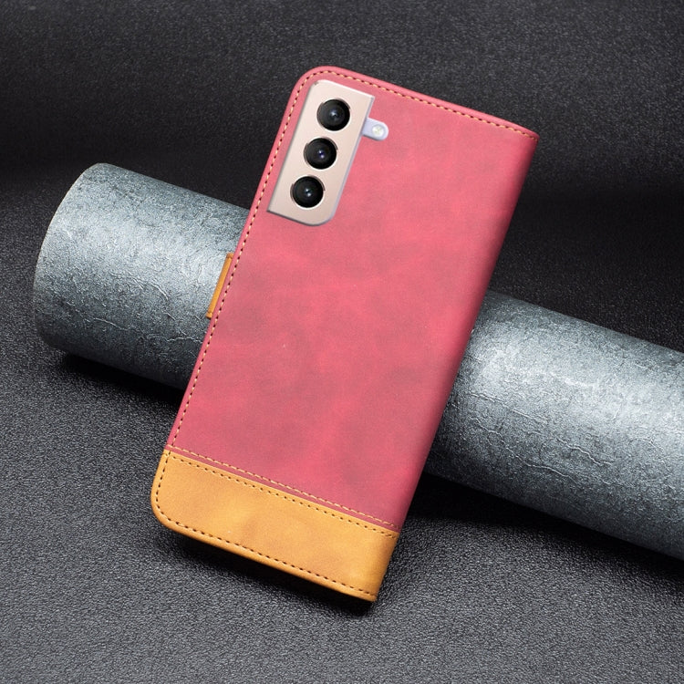 For Samsung Galaxy S21+ 5G BF11 Color Matching Skin Feel Leather Phone Case