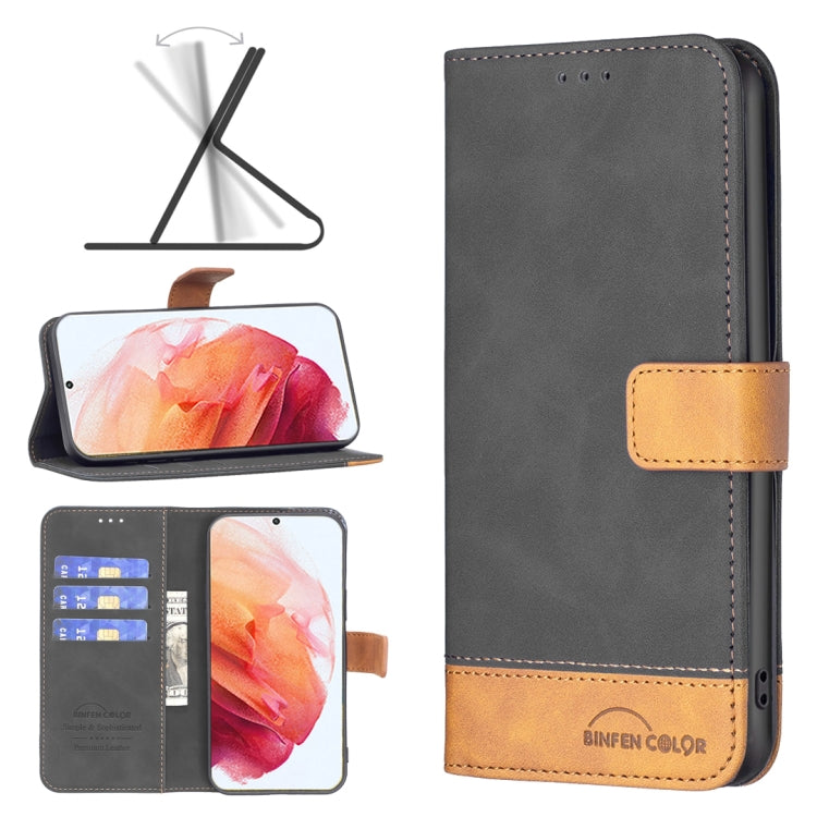 For Samsung Galaxy S21 5G BF11 Color Matching Skin Feel Leather Phone Case