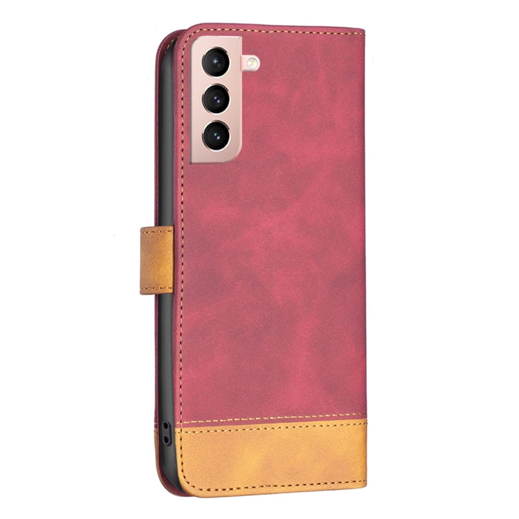 For Samsung Galaxy S21 5G BF11 Color Matching Skin Feel Leather Phone Case