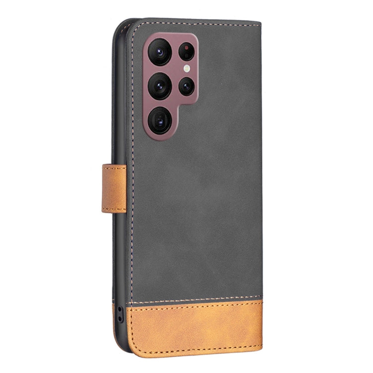 For Samsung Galaxy S22 Ultra 5G BF11 Color Matching Skin Feel Leather Phone Case
