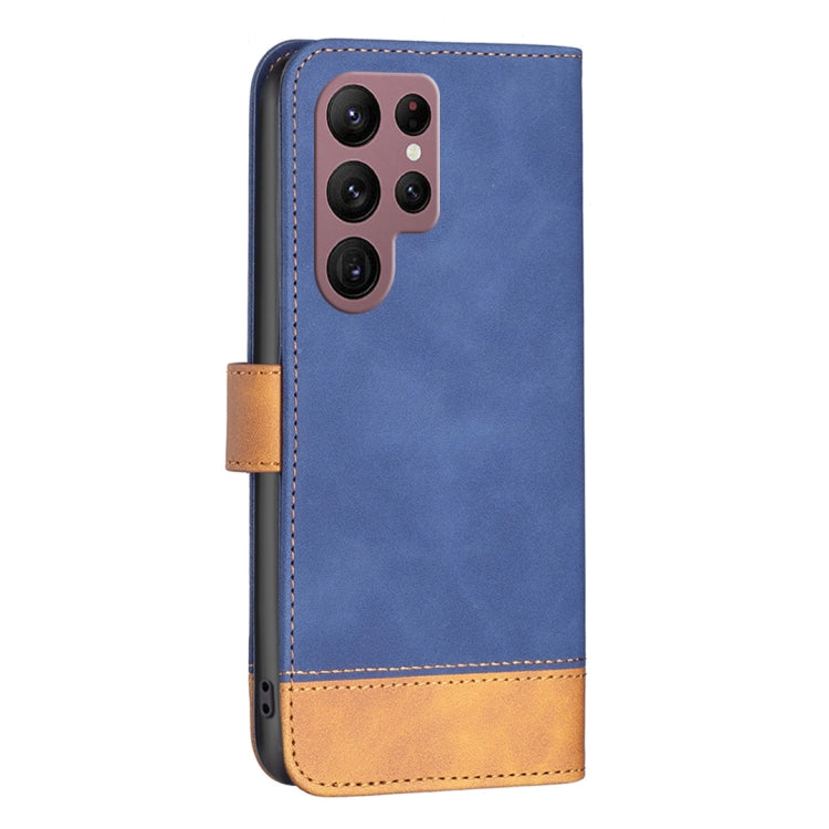 For Samsung Galaxy S22 Ultra 5G BF11 Color Matching Skin Feel Leather Phone Case