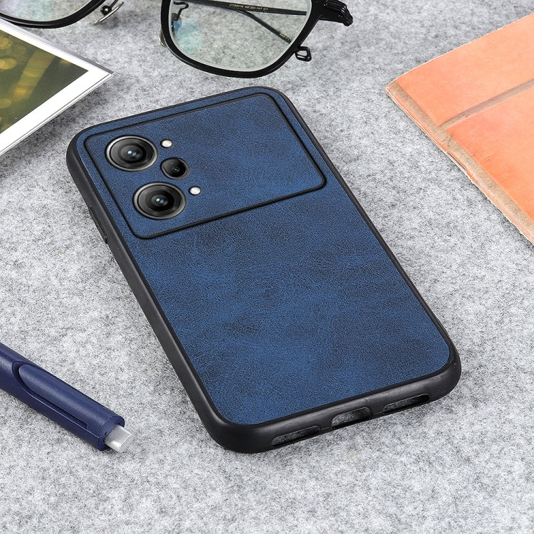 For OPPO K10 Pro 5G Accurate Hole Two-color Calf Texture PU Phone Case