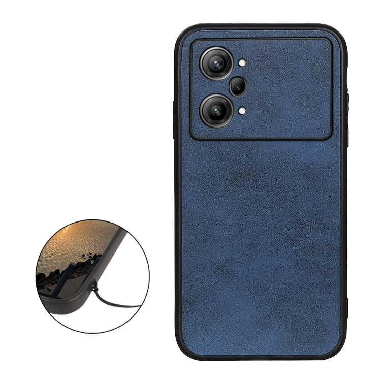 For OPPO K10 Pro 5G Accurate Hole Two-color Calf Texture PU Phone Case
