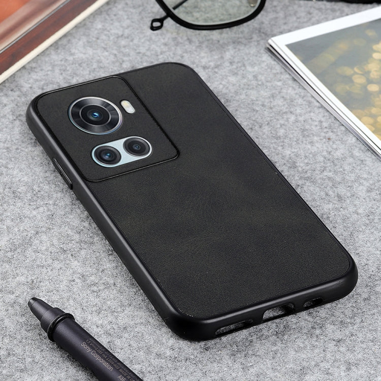 For OnePlus Ace Accurate Hole Two-color Calf Texture PU Phone Case