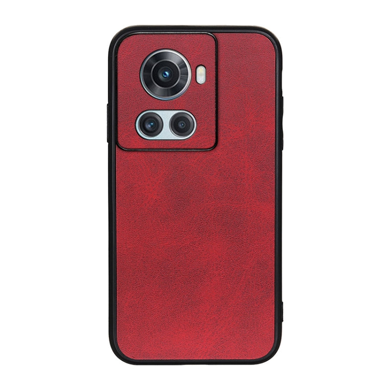 For OnePlus Ace Accurate Hole Two-color Calf Texture PU Phone Case