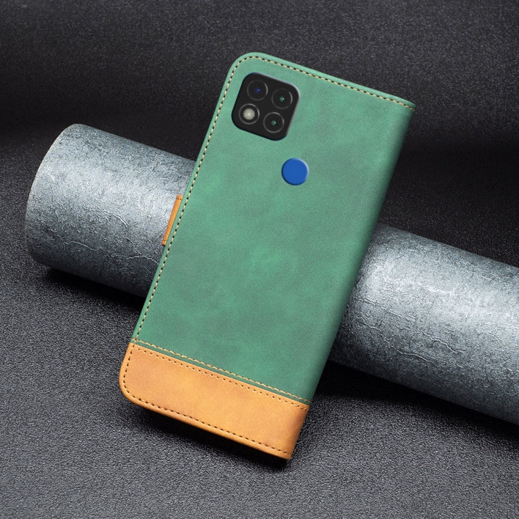 For Xiaomi Redmi 9C / 10A BF11 Color Matching Skin Feel Leather Phone Case