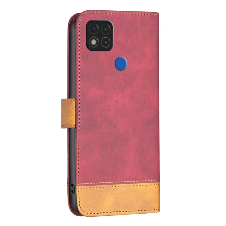 For Xiaomi Redmi 9C / 10A BF11 Color Matching Skin Feel Leather Phone Case