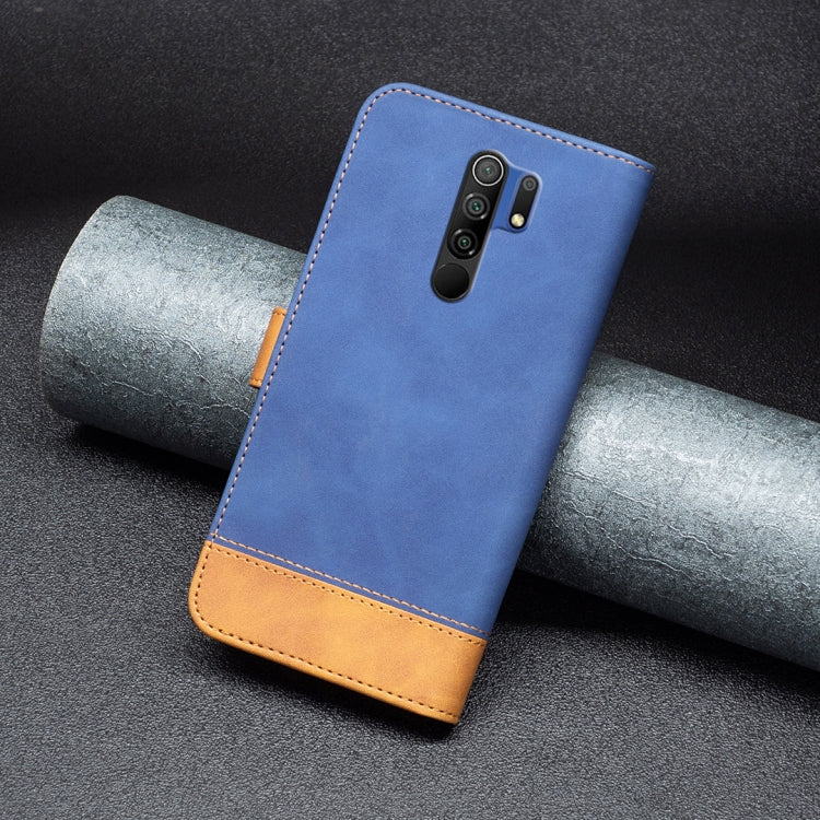 For Xiaomi Redmi 9 BF11 Color Matching Skin Feel Leather Phone Case