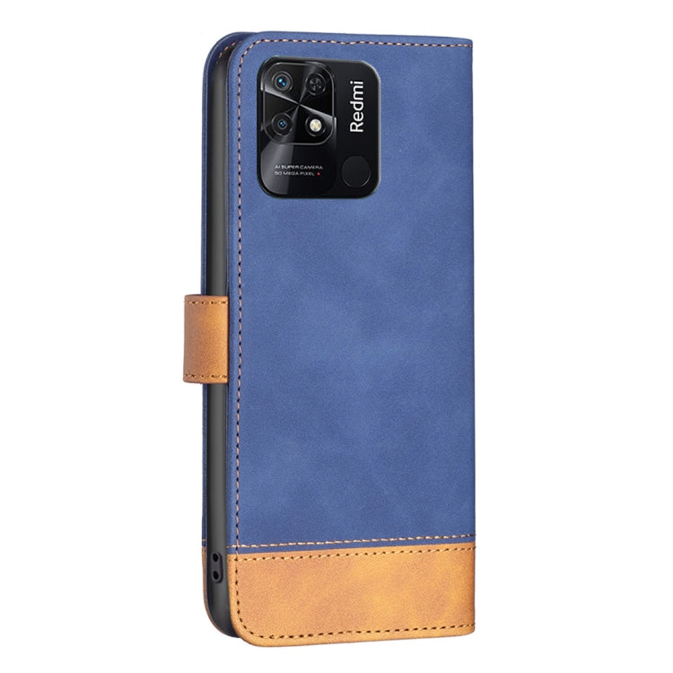For Xiaomi Redmi 10C BF11 Color Matching Skin Feel Leather Phone Case