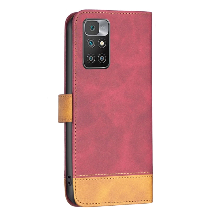 For Xiaomi Redmi 10 BF11 Color Matching Skin Feel Leather Phone Case