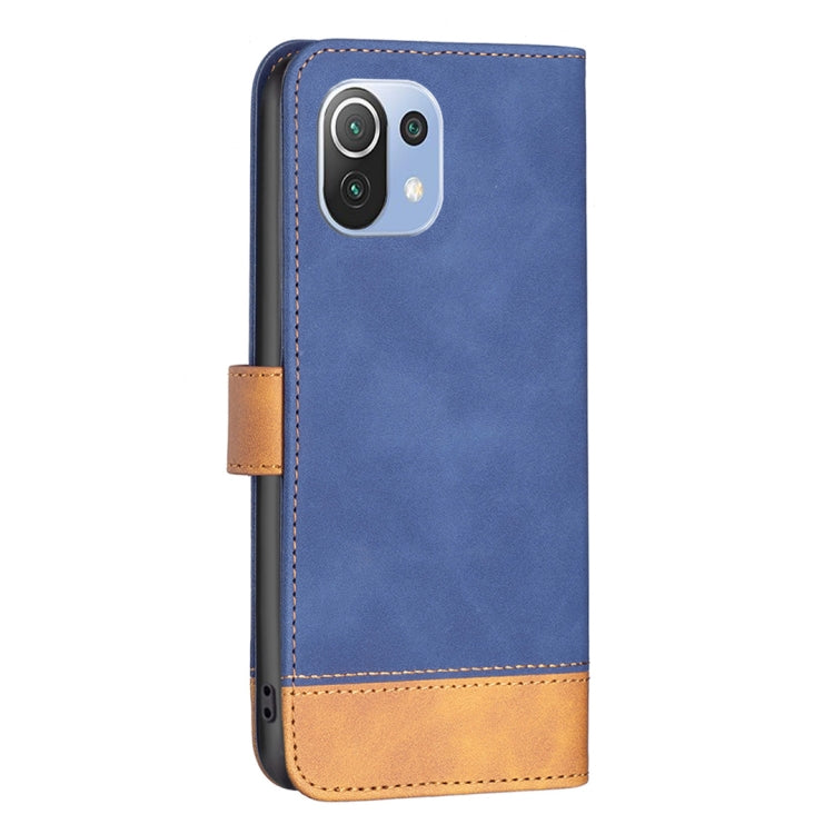 For Xiaomi Mi 11 Lite BF11 Color Matching Skin Feel Leather Phone Case