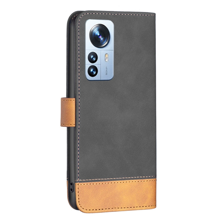 For Xiaomi 12 Pro BF11 Color Matching Skin Feel Leather Phone Case