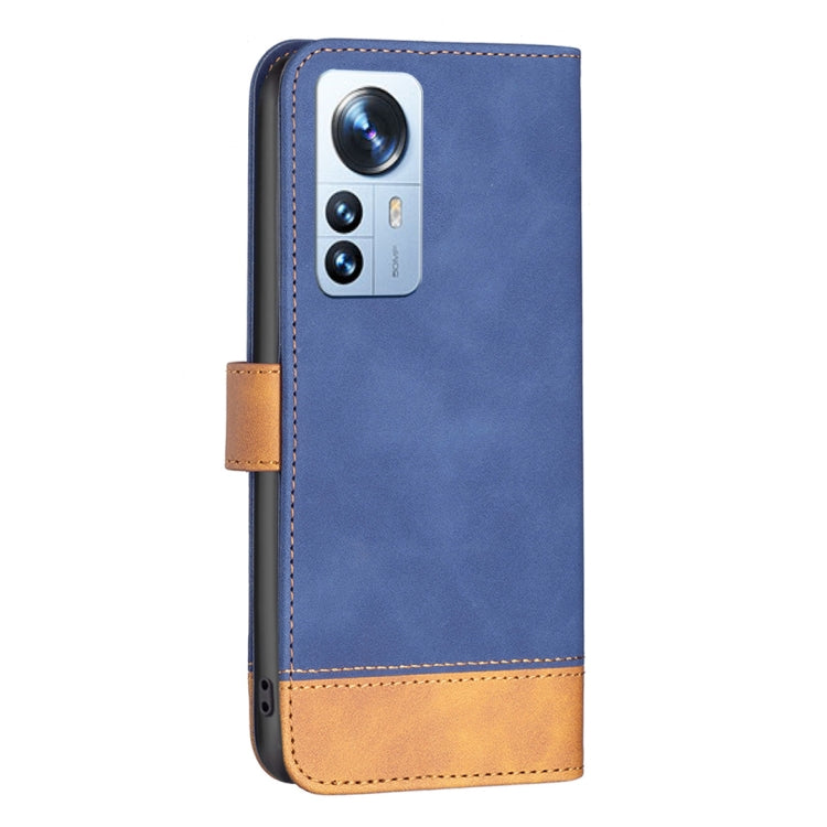 For Xiaomi 12 Pro BF11 Color Matching Skin Feel Leather Phone Case