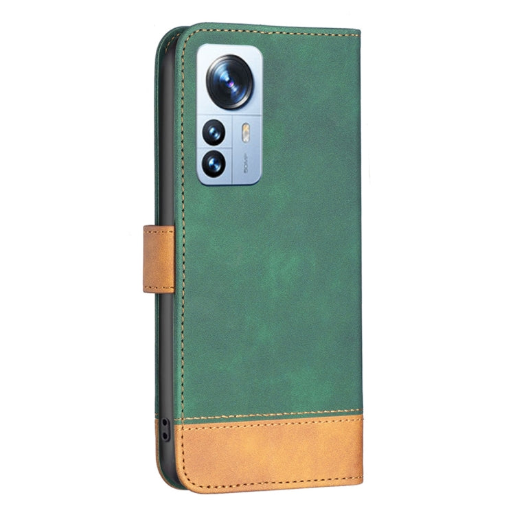 For Xiaomi 12 Pro BF11 Color Matching Skin Feel Leather Phone Case