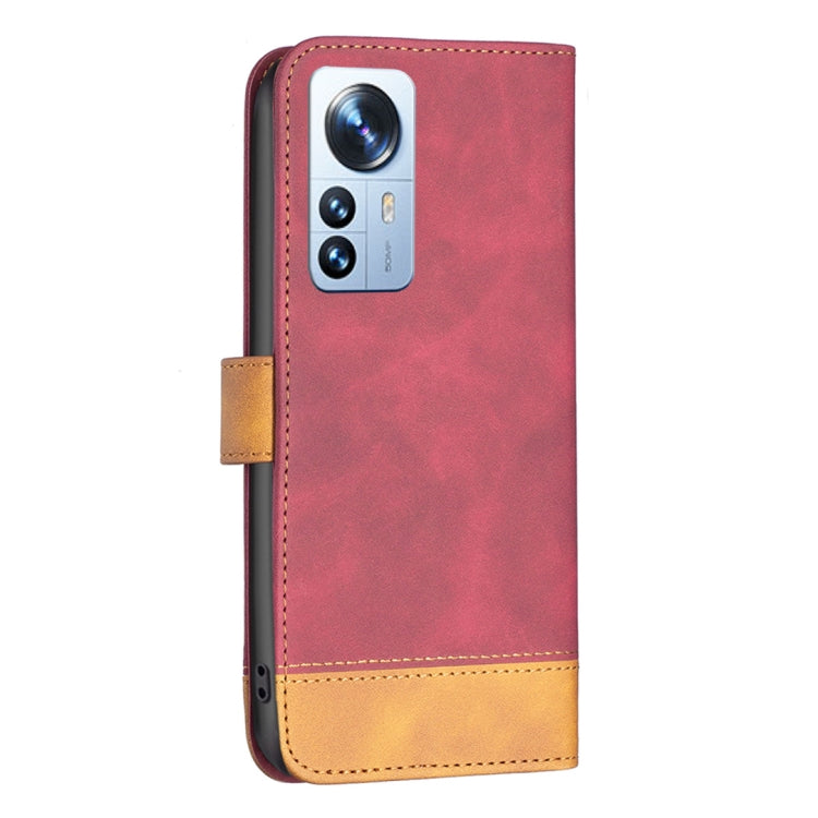 For Xiaomi 12 Pro BF11 Color Matching Skin Feel Leather Phone Case