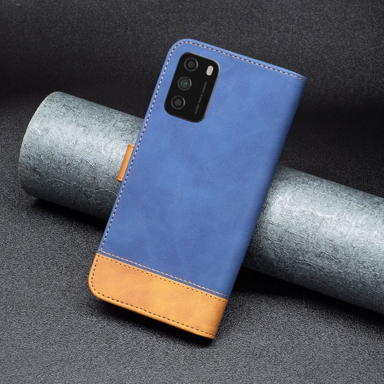 For Xiaomi Poco M3 BF11 Color Matching Skin Feel Leather Phone Case