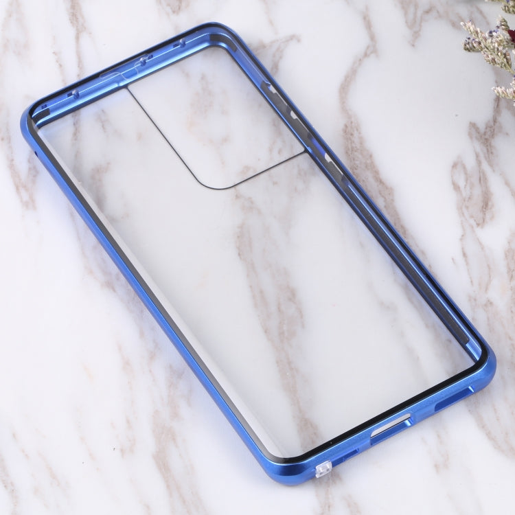 For Samsung Galaxy S21 Ultra 5G HD Magnetic Metal Tempered Glass Phone Case