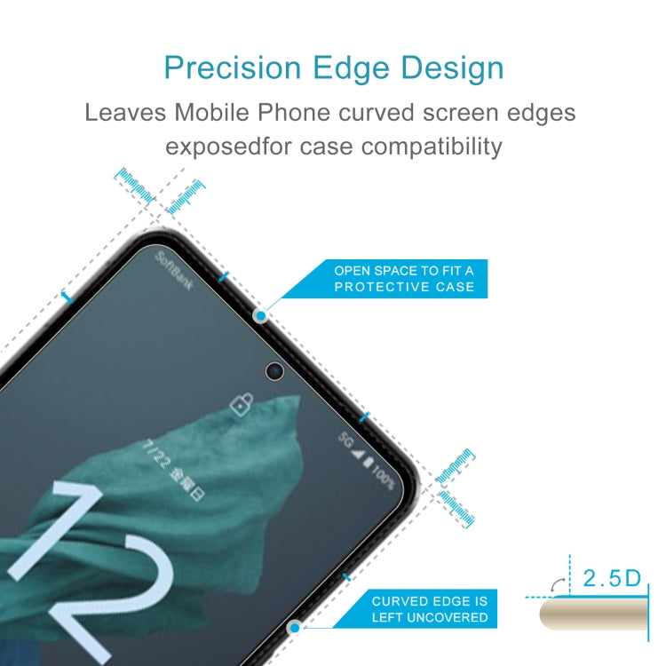 10 PCS 0.26mm 9H 2.5D Tempered Glass Film For Sharp Aquos R7