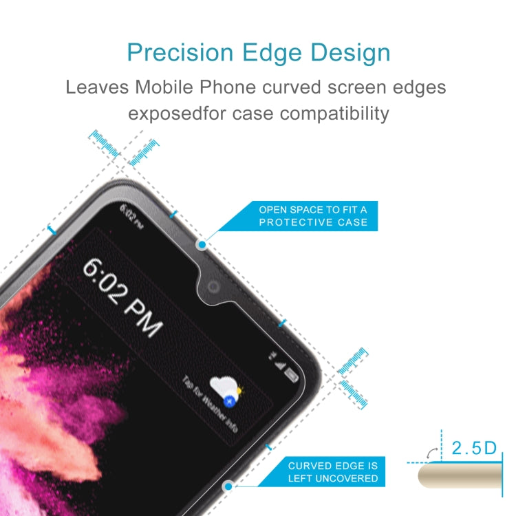 50 PCS 0.26mm 9H 2.5D Tempered Glass Film For TCL 30 Z