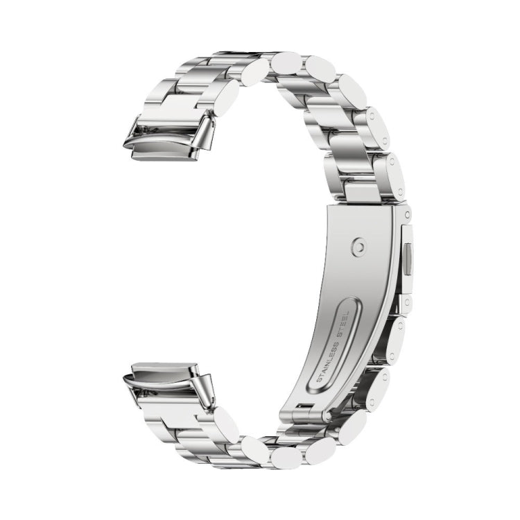For Fitbit Luxe Mijobs Stainless Steel Metal Watch Band(Silver)