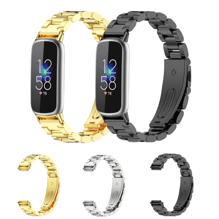 For Fitbit Luxe Mijobs Stainless Steel Metal Watch Band(Silver)