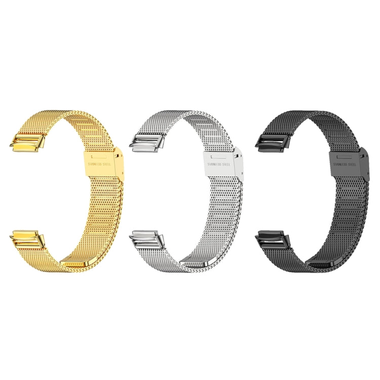 For Fitbit Luxe Mijobs Milan Buckle Stainless Steel Metal Watch Band(Gold)