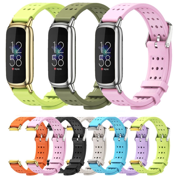 For Fitbit Luxe Mijobs Breathable Silicone Watch Band