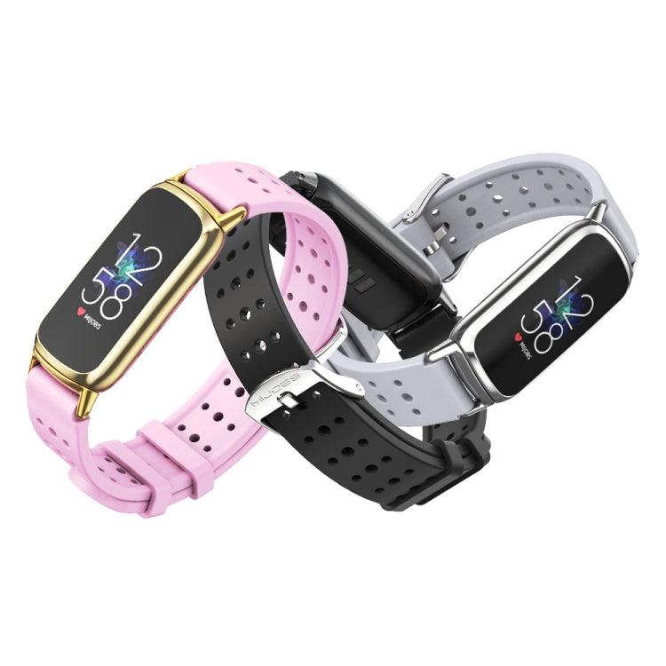 For Fitbit Luxe Mijobs Breathable Silicone Watch Band