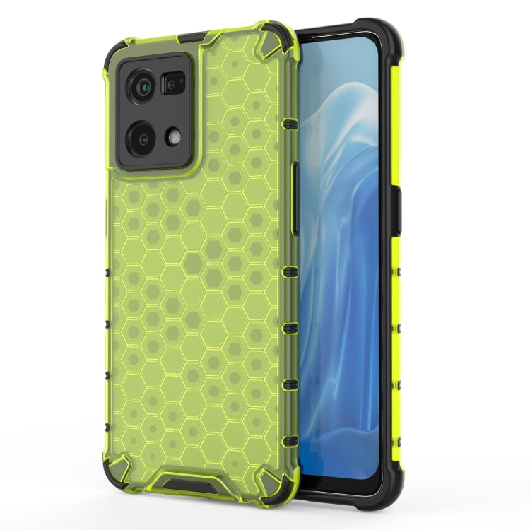 For OPPO Reno7 4G Shockproof Honeycomb PC + TPU Phone Case