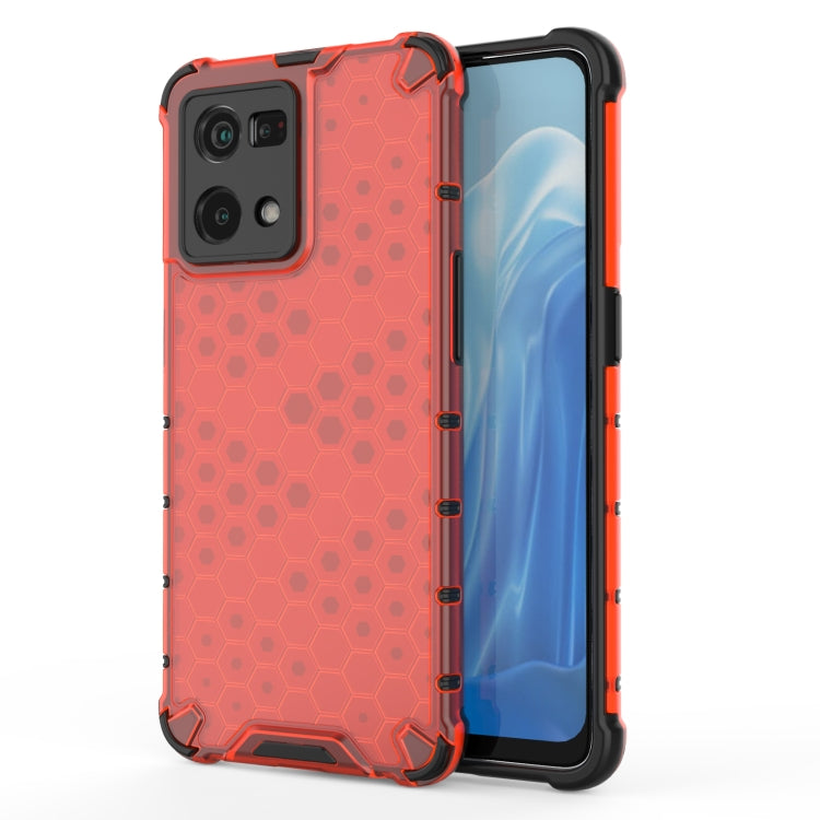 For OPPO Reno7 4G Shockproof Honeycomb PC + TPU Phone Case