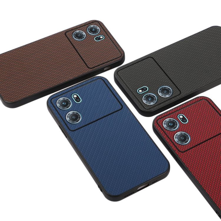 For OPPO K10 5G Accurate Hole Carbon Fiber Texture PU Phone Case