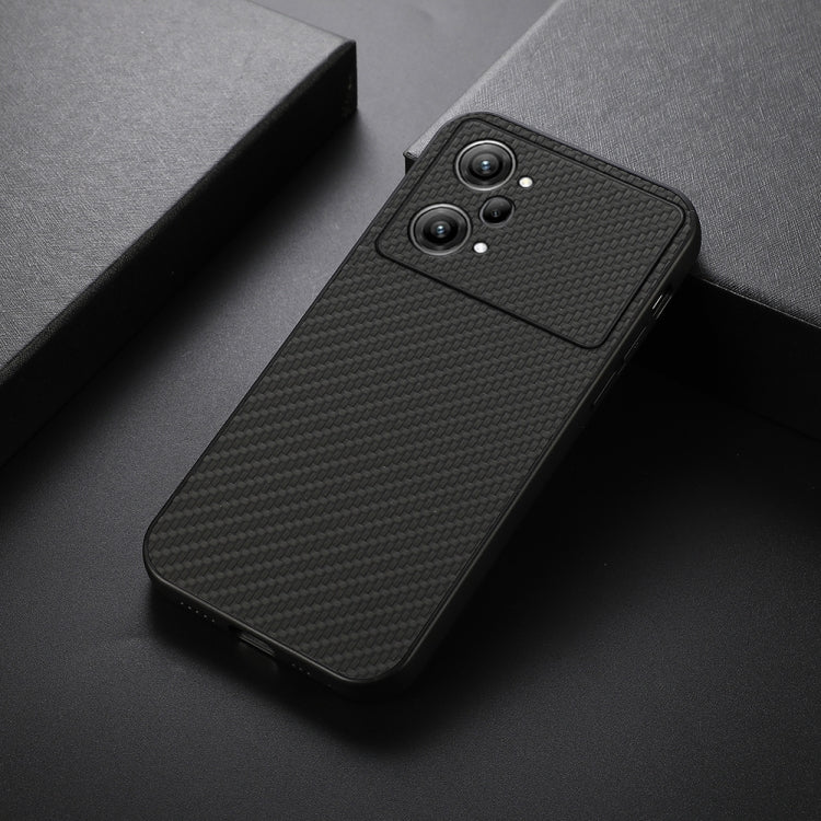 For OPPO K10 Pro 5G Accurate Hole Carbon Fiber Texture PU Phone Case