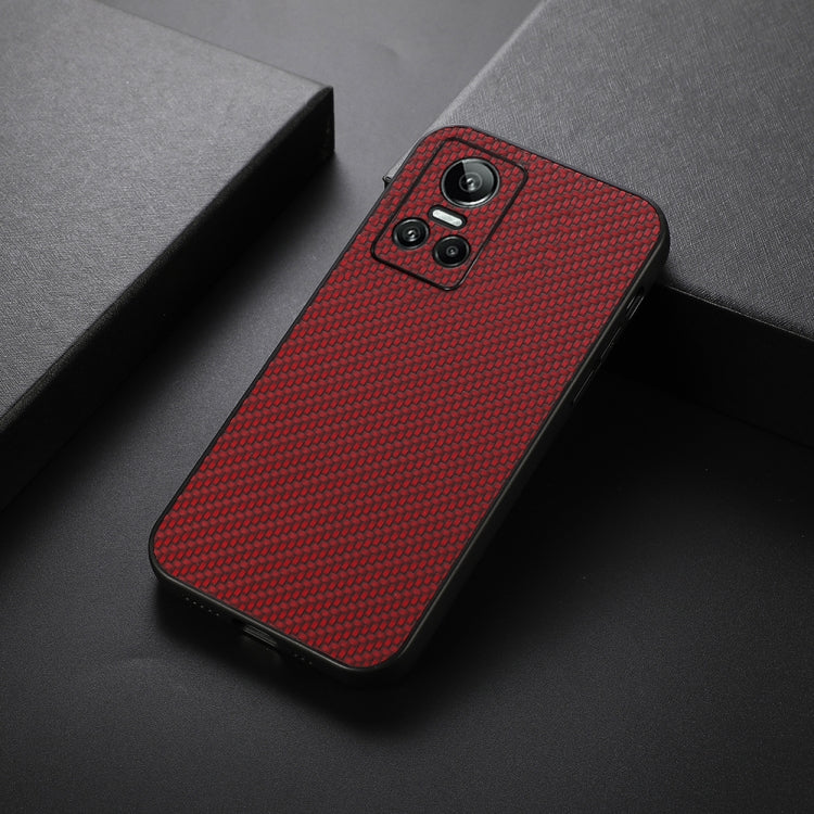 For OPPO Realme GT Neo 3 Accurate Hole Carbon Fiber Texture PU Phone Case