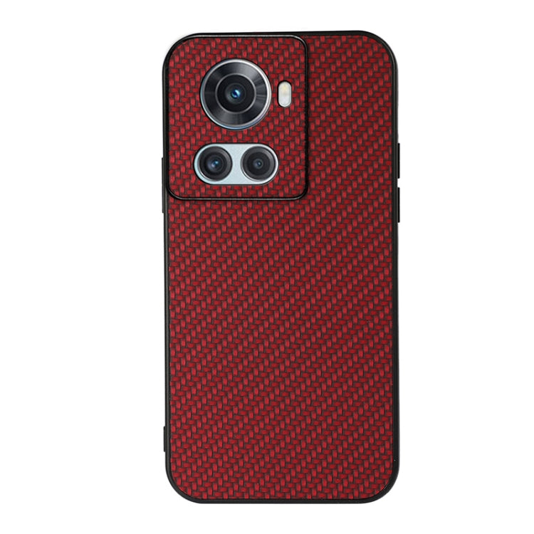 For OnePlus Ace Accurate Hole Carbon Fiber Texture PU Phone Case