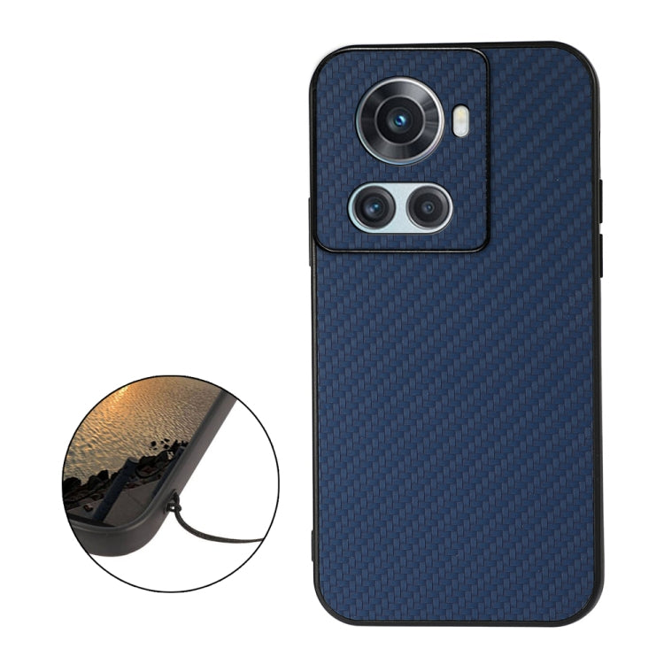 For OnePlus Ace Accurate Hole Carbon Fiber Texture PU Phone Case
