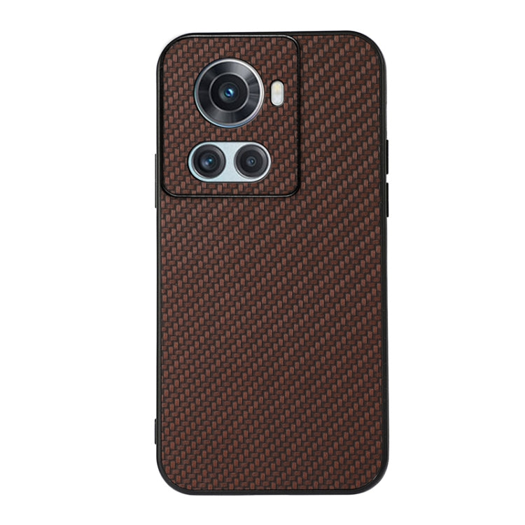 For OnePlus Ace Accurate Hole Carbon Fiber Texture PU Phone Case