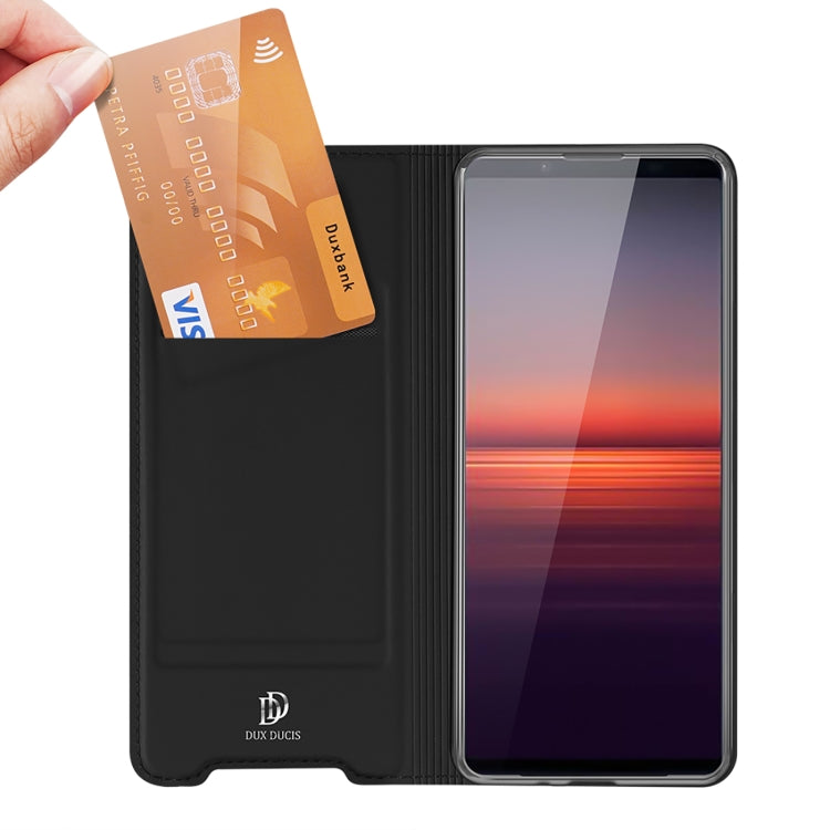 For Sony Xperia 1 IV DUX DUCIS Skin Pro Series PU + TPU Leather Phone Case