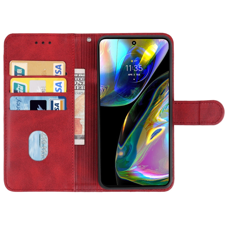 For Motorola Moto G82 Leather Phone Case